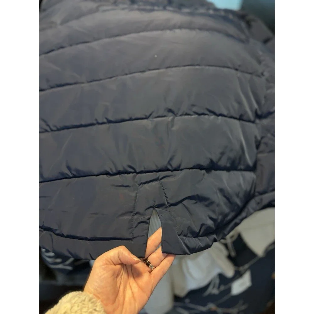 LUXURY Designer Robert Graham Blue Quilted Parka Puffer Jacket Sz Small  $498
